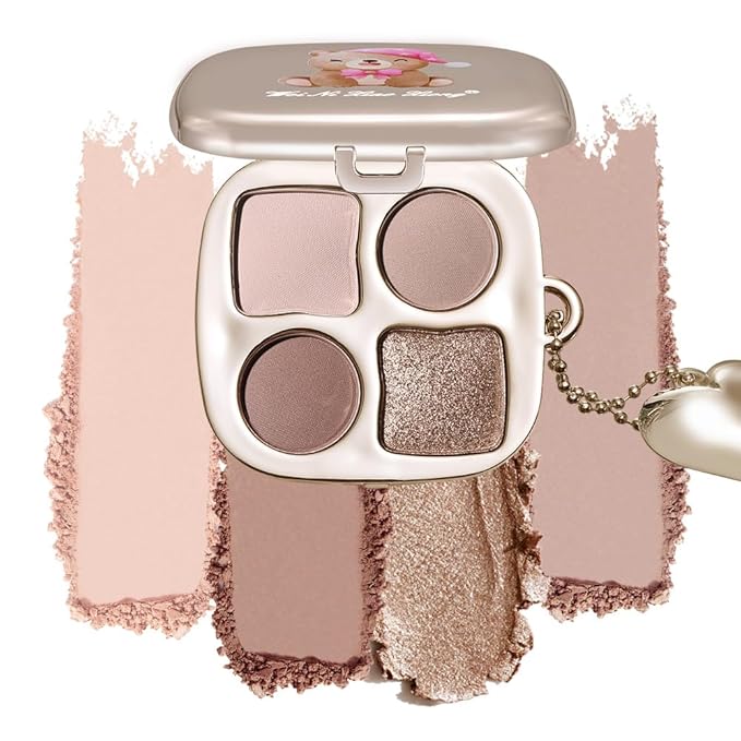 Mivota Professional Eyeshadow Palette, Nude Taupe and Brown Neutral Shades, Velvety Matte and Satin Shimmer Finishes, High Pigment Blendable Colors, Waterproof Long-Lasting Eye Palette, 01, 4 Colors