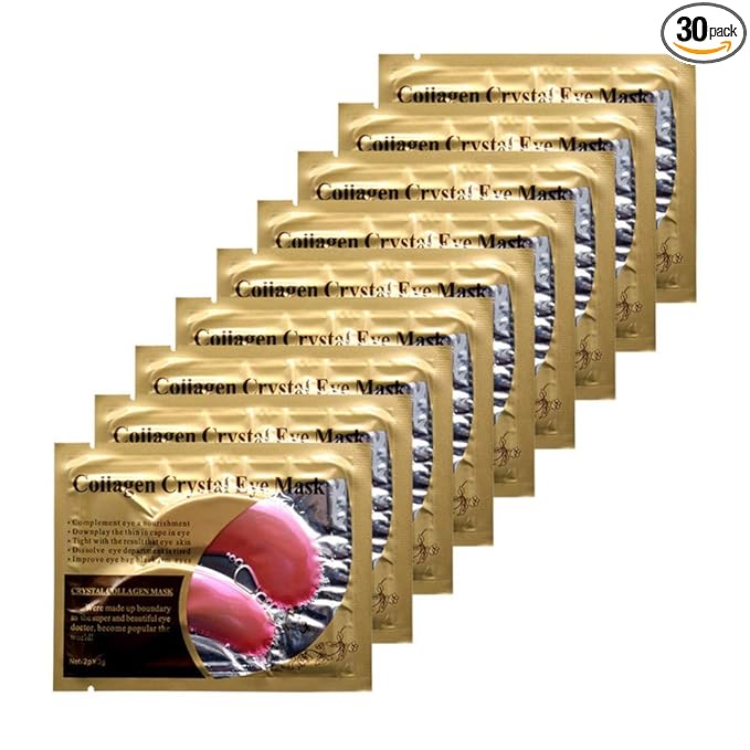 Under Eye Patches - 30 Pairs Collagen Eye Mask Eye Patches for Puffy Eyes and Dark Circles, Anti Aging Moisturizing Gel Eye Pads Under Eye Mask, Pink