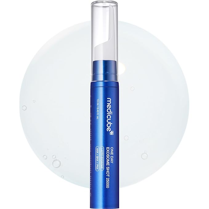 medicube Exosome Shot Zero 25,000 PPM Spicule Facial Serum | Liquid Skin Booster Serum | Exosome, AHA+BHA+PHA | Pore Care, Dead Skin Cells, Skin Texture | Korean Skincare, 0.43 fl.oz