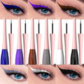 evpct 6Pcs Dark Blue Violet Maroon Grey White Black Liquid Eyeliner Set Waterproof Eye Liners for Women, Eyes Wing Colored Eyeliner delineador de ojos a prueba de agua contra el agua blanco para ojos