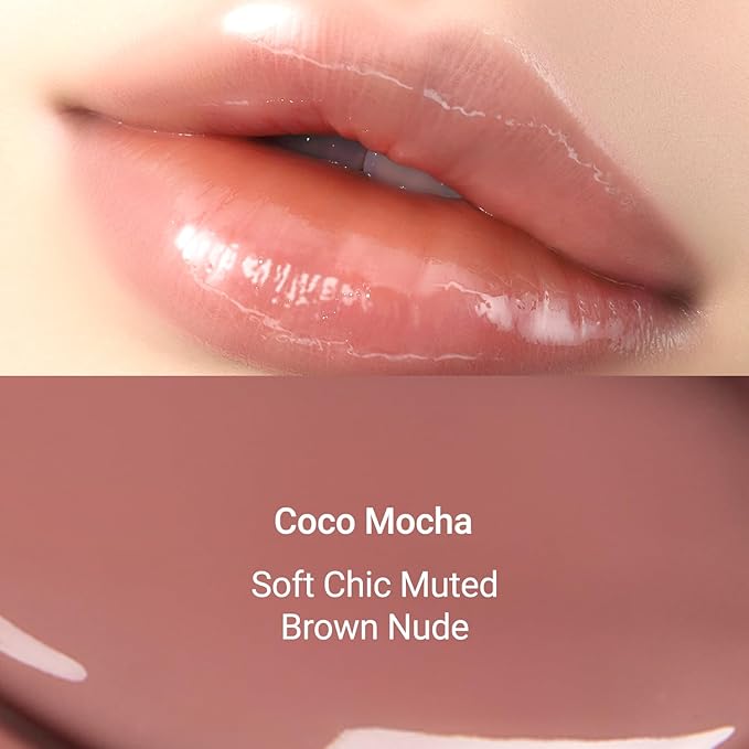 JUNG SAEM MOOL LIP-PRESSION Metal Serum Gloss | Hydrating Tinted Lip Balm with a Hygiene Precision Metal Applicator & Serum Infused Ingredients, Korean Lip Plumper Gloss (Coco Mocha)