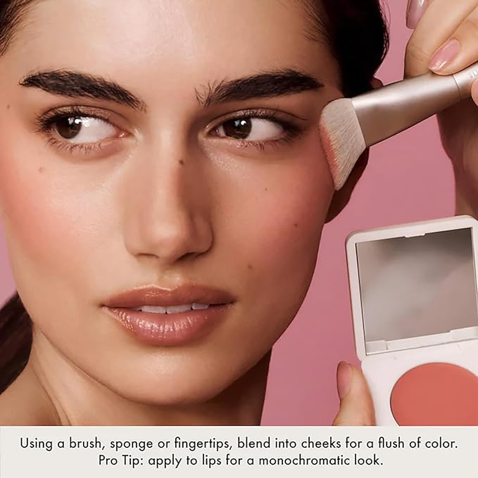 Summer Fridays Blush Butter Balm - Skincare-Infused Hydrating Cream Blush with Hyaluronic Acid, Ceramides, & Shea Butter for a Dewy Flush of Color - Cheek and Lip Tint - Pink Sunset (0.14 Oz)