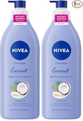 NIVEA Oil Infused Lotion Coconut and Monoi Oil Body Lotion for Women,Fast-Absorbing and Non-Greasy Coconut Scented-Lotion Moisturizes for 48 Hours,16.9 Fl Oz Pump Bottle,(Pack of 2)