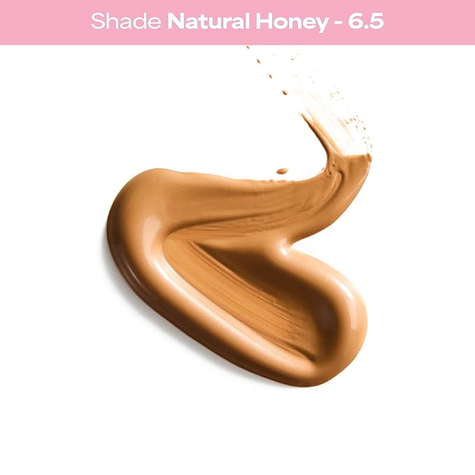 MCoBeauty Flawless Glow Luminous Skin Filter - 6.5 Natural Honey - 4-in-1 Primer, Highlighter & Foundation Booster - Dewy Illuminating Tint Face Makeup with Squalane Vitamin E - Vegan & Cruelty Free