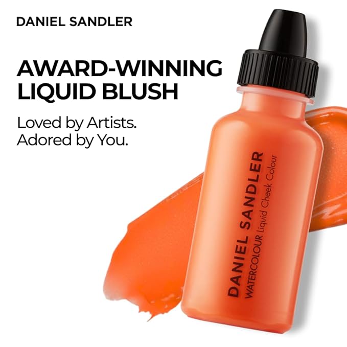 Daniel Sandler Watercolor Liquid Blush — Buildable, Blendable & Long-Lasting Liquid Blush for Cheeks, Lips, & Eyes — Lightweight & Water Resistant — For All Skin Types — Trip