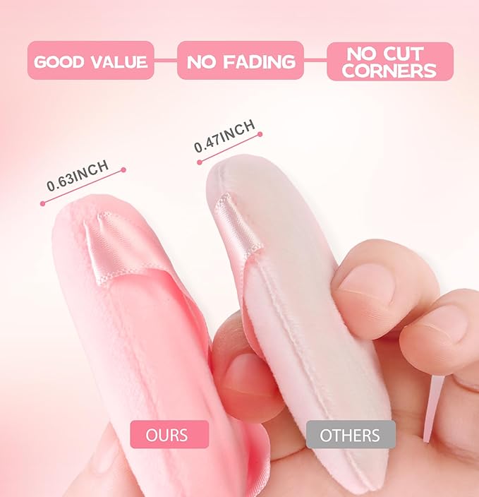 8 Pieces Triangle Powder Puff Face Soft Triangle Makeup Puff Velour Cosmetic Foundation Blender Sponge Beauty Makeup Tools (Pack of 4)