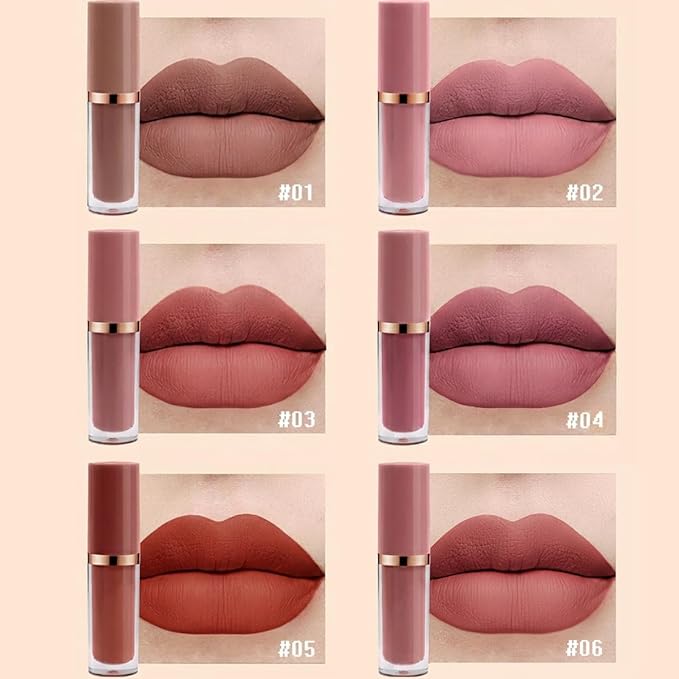 BAISEN DIARY 12 Colors Book Style Velvet Matte Liquid Lipstick Christmas Gift Set Long-Lasting Non-Stick Cup Not Fade Shimmer Nude Lip Gloss Thanks For the Love Lip Set (Set B)