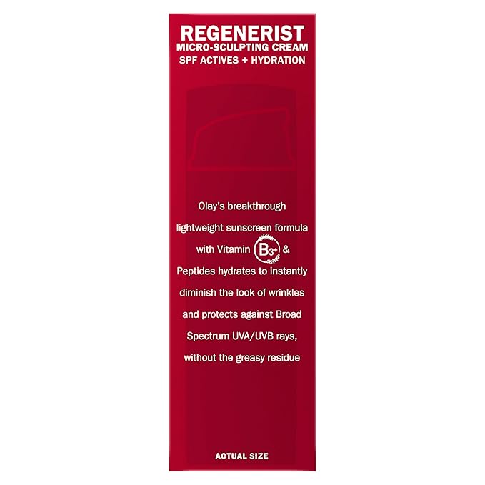 Face Moisturizer by Olay Regenerist Micro-Sculpting Cream Face Moisturizer with SPF 30 Broad Spectrum 1.7 oz