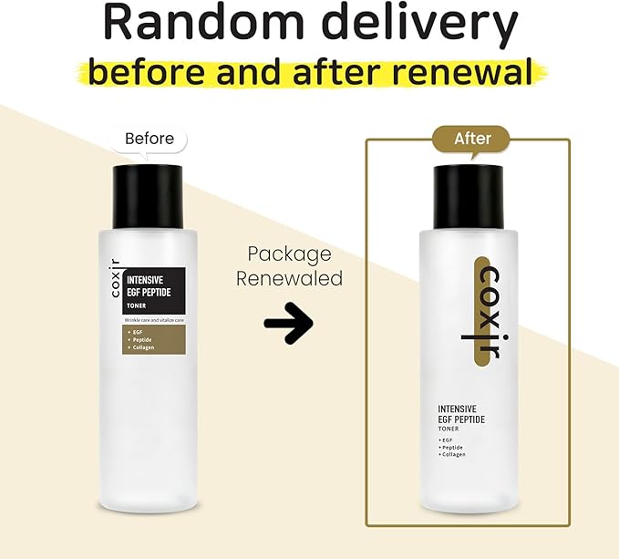 coxir Intensive EGF PEPTIDE Toner l Face Toner with EGF(Epidermal Growth Factor), Peptide Filtrate for Dull l Hydrating, Smoothing, Calming, Moisturizing/Korean Skincare[50ml / 5.07 fl.oz.]