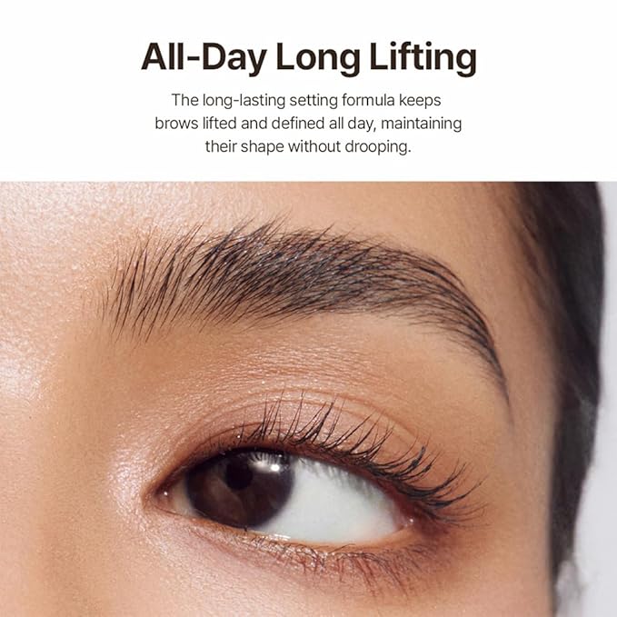 Espoir Laminating Eyebrow Clear Gel, Easy Shaping with Uniquely Designed Applicator, Long-Lasting & Smudge-Free, Non-Sticky and Lightweight Formula, Natural Look, Vegan, Festival Essentials, 0.1 fl oz
