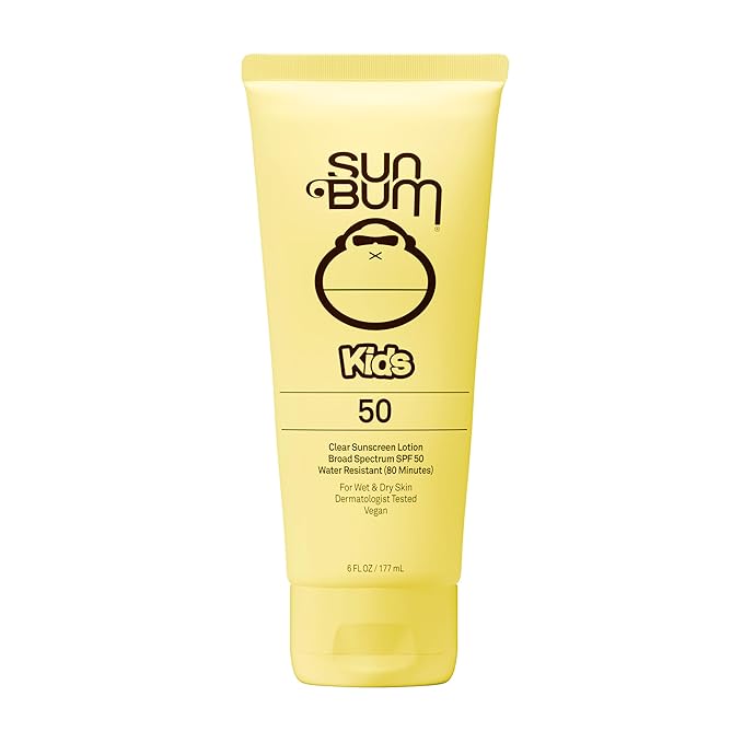 Sun Bum Kids SPF 50 Sunscreen Clear Body Lotion - Broad Spectrum Water-Resistant Sunscreen with Vitamin E - For Wet or Dry Skin - Hawaii 104 Act Compliant (Without Octinoxate & Oxybenzone) - 6 oz