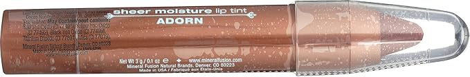 Mineral Fusion Sheer Moisture Lip Tint, Adorn, 0.1 Ounce