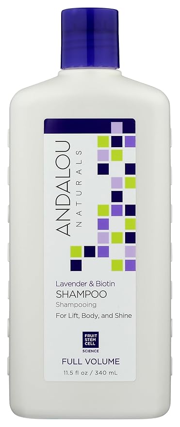 Andalou Naturals Lavender & Biotin Full Volume Shampoo,Purple,11.5 Fl Oz (Pack of 1)