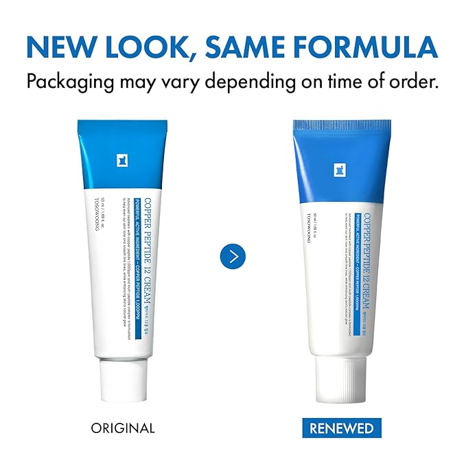 TOSOWOONG Copper Peptide 12 Cream, 99% Purity of Copper Tripeptide-1, GHK-Cu, 12 Multi-Peptide Powerful Anti Aging Formula for Fine Lines, Firming, Skin Elasticity, Korean Skincare, 50ml / 1.69 fl.oz.