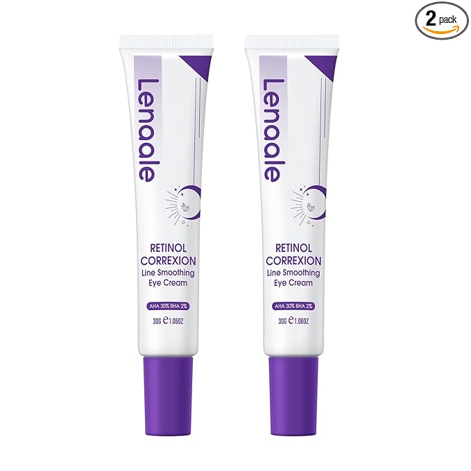 Eye Cream, Retinol Eye Cream for Dark Circles, Puffiness Anti Aging, With Hyaluronic Acid, Peptides, Caffeine Reduces Bags, Smooths Wrinkles & Fine Lines, Dark Circles Under Eye Treatment, 2Pack