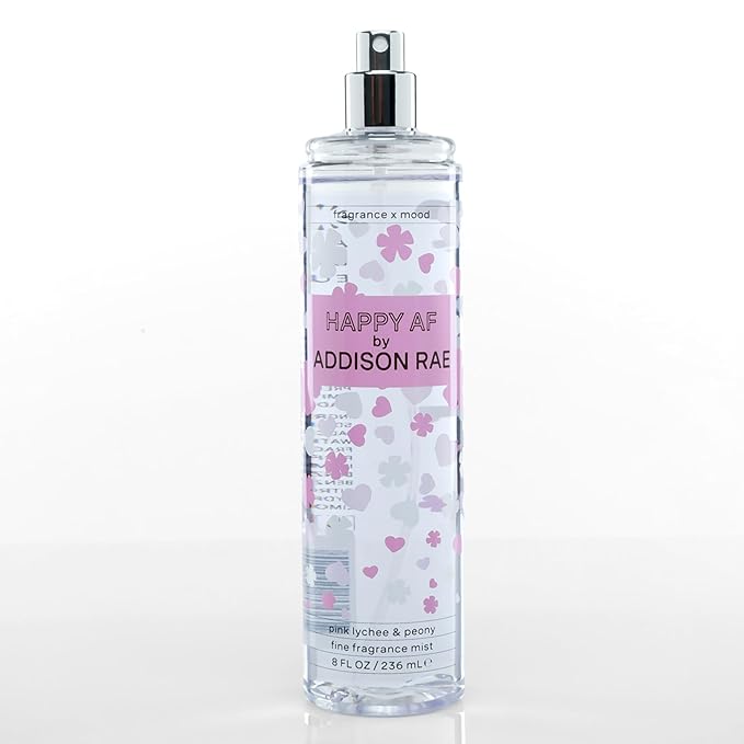 Addison Rae Fragrance Happy - Fragrance Mist for Women - Fruity Floral Scent - Pink Lychee and Red Grapefruit - Vegan, Cruelty Free - 236 ml