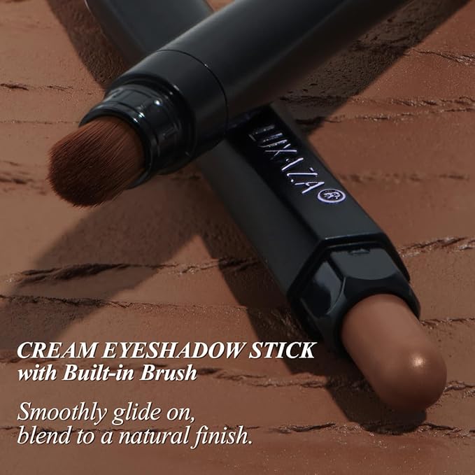 LUXAZA PRO Neutral Eyeshadow Stick Makeup 6PCS Set, Dark Grey Shimmer Matte Cream Eye Shadow for Smoky Eye Brightener Pencil Crayon - A3 Smoky Rose Taupe