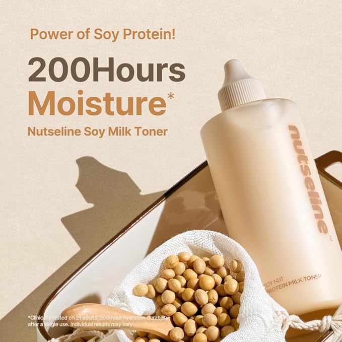 Korean Skin Care - Soy Nut Protein Hydrating Milk Toner 300ml with Amino Acids, Lightweight Moisturizing Face Toner, Milky Toner for Face Non Sticky Glow Finish, Daily Skin Toner for Women & Men