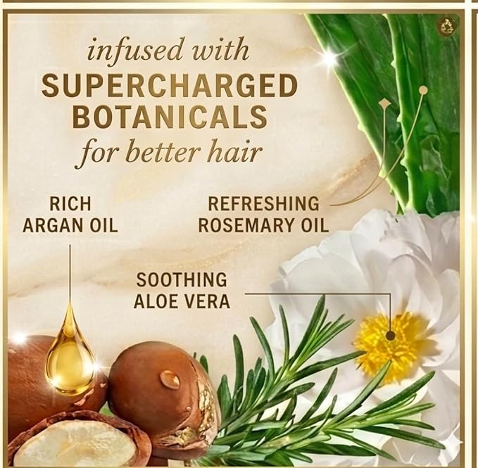HerStyler Argan Oil Shampoo & Conditioner Set – Hydrating & Moisturizing for Dry, Damaged Hair – With Argan, Rosemary & Aloe – For Men & Women – 33.8 Fl Oz Each