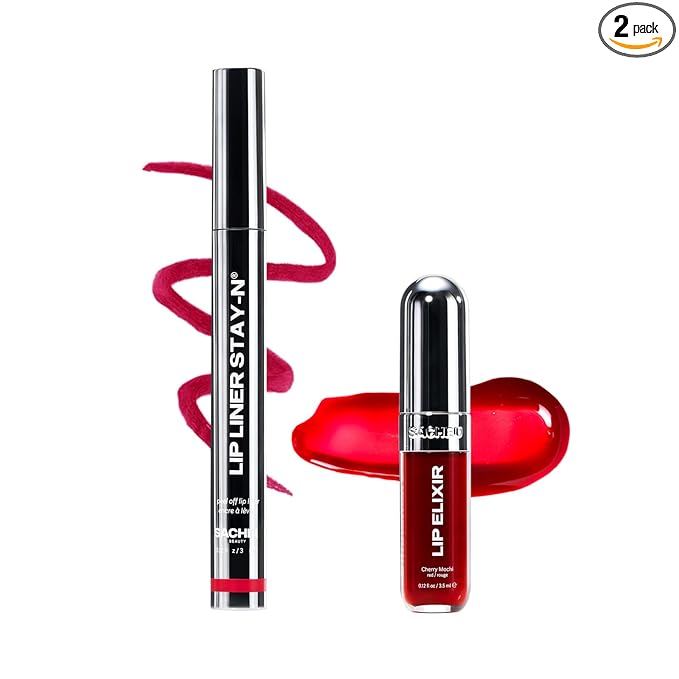 Sacheu Lip Liner STAY-N Peel Off Lip Stain — Long Lasting Waterproof Lip Tint with Hyaluronic Acid & Vitamin E — Transfer Proof Matte Finish, Vegan & Cruelty-Free (RED-Y OR NOT)