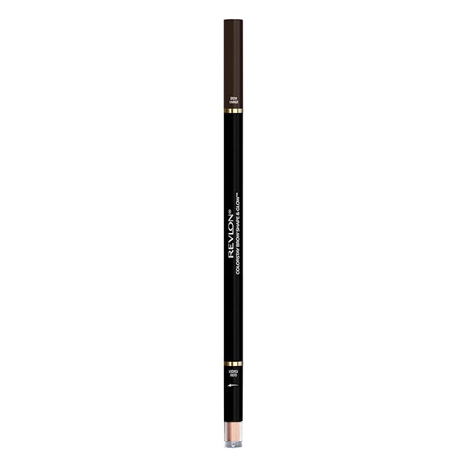 Revlon Colorstay Shape & Glow Eye Brow Marker and Highlighter, Soft Black, 0.02 Oz (Marker), 0.008 Oz (Highlighter)