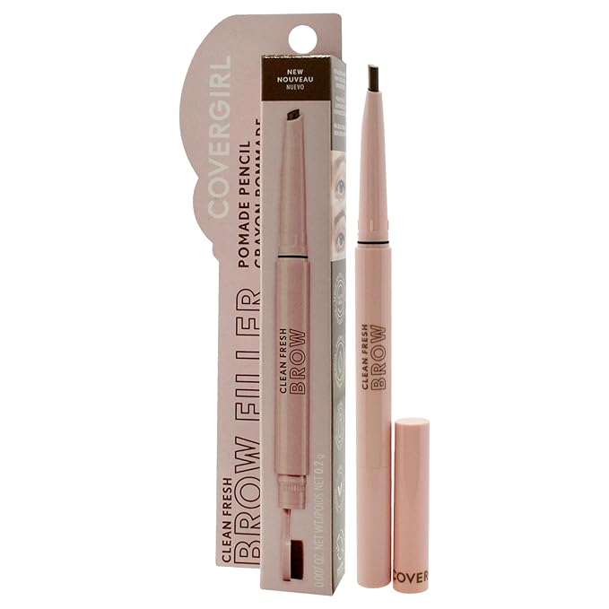Covergirl Clean Fresh Brow Filler Pomade, 200 Blonde, Eyebrow Pencil, Ultra-Precise Tip, Creamy Formula, Highly Pigmented, Soft Matte Finish, Vegan Formula, 0.007oz