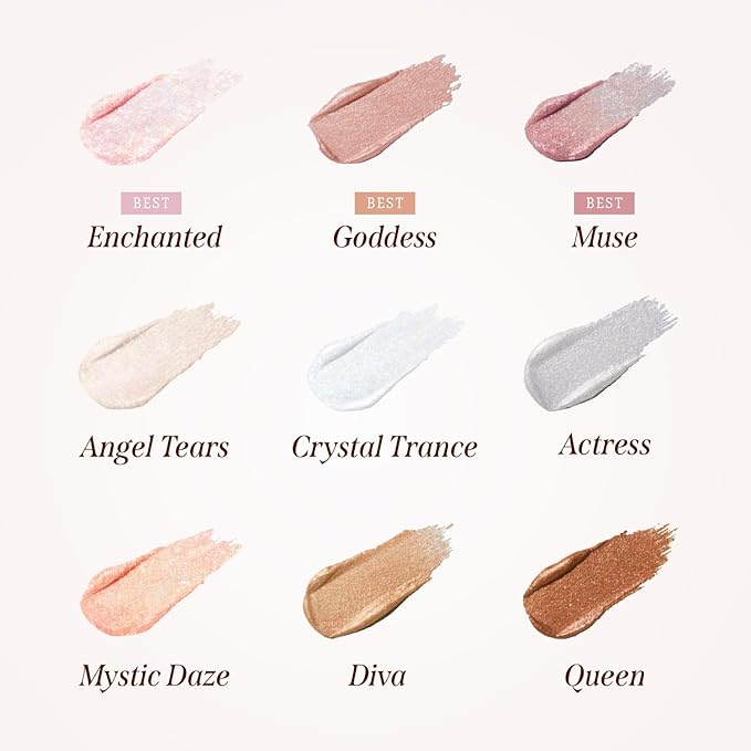 DEARDAHLIA Paradise Shine Eye Sequins (Actress) - Lightweight Liquid Glitter Eyeshadow, Minimal Fallout, High-Shine Pearl Finish, Lightweight, Blendable, Vegan Korean Eye Makeup. 0.14 oz