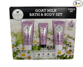 Dionis Goat Milk Bath & Body Set, 3 Piece Set - 1 oz. Body Lotion / 2 fl oz. Whipped Body Scrub x2, Cruelty & Paraben Free, Dermatologist Tested (Lavender Scent)