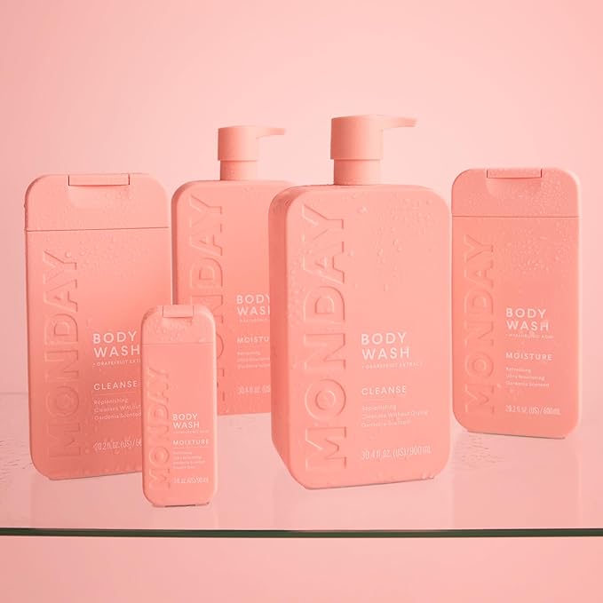 MONDAY HAIRCARE MOISTURE Body Wash in Fresh Gardenia with Hyaluronic Acid & Shea Butter for All Skin Types, 900 mL (Pack of 2)