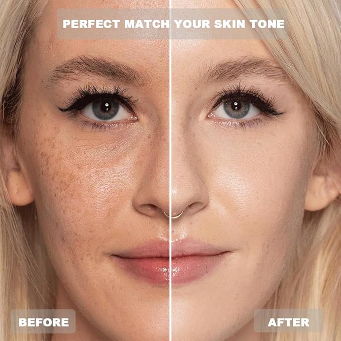 Foundation 4 in 1 - Color Changing Foundation, Medium Spectrum with SPF 50, Hypoallergenic Hydrating Liquid Concealer, Long-lasting & Waterproof Natural Finish - 1.06 fl oz - 2 Pack