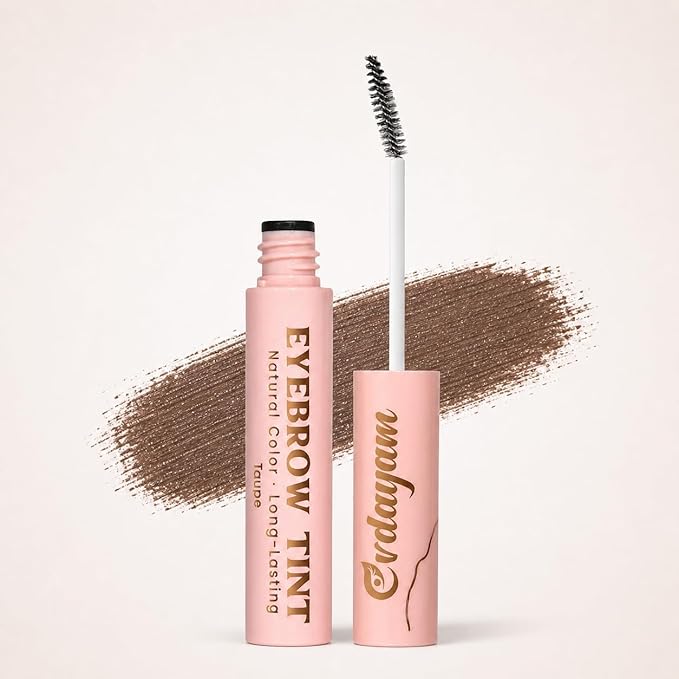Eyebrow Tint – Waterproof Tinted Brow Gel for Natural Definition & Long-Lasting Color, Smudge-Proof Eyebrow Makeup with Gray Hair Support, Vegan & Cruelty-Free (Taupe)
