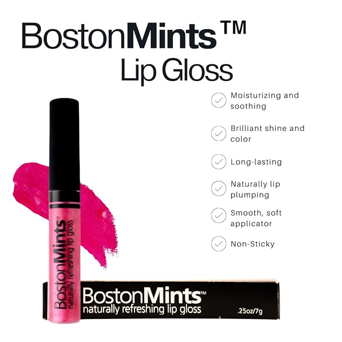 P-Town Pink Lip Gloss (.25oz) Vegan, Gluten-Free, Cruelty-Free Formula With Aloe, Vitamins C & E, Spearmint Extract and a Sheer Shine Finish for Soft, Fuller-Looking, Hydrated Lips