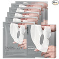 Collagen Face Mask Hydrating Overnight Collagen Face Mask (6 pcs/1 Box) Deep Collagen Anti Wrinkle Lifting Mask - Pure Collagen Films for Improve Elasticity Firming And Moisturizing