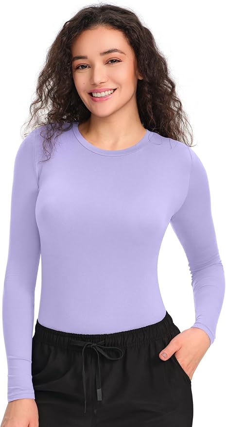 COZYFIT Scrub Undershirts Long Sleeve Women - Underscrub Comfort Tee