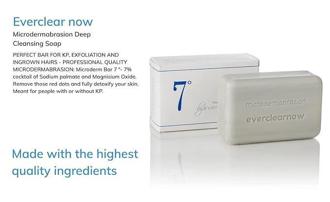 Microdermabrasion Keratosis Pilaris, Folliculitis & Acne Exfoliating Deep Cleansing Scrub Soap, KP Bump Eraser, Back & Butt Acne Exfoliant, Wash Cleanser - Rough, Bumpy & Dry Skin Gets Rid Of Redness