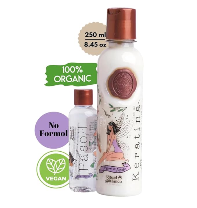 Ritual Botánico Keratina Orgánica 250 ML | Aporta Brillo, Sedosidad y Nutrición | Botox Capilar sin Formol | Hair Straightener con 12 Aceites Naturales