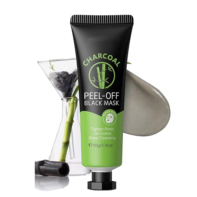 Charcoal Peel Off Mask, Pore Clearing Gel Facial Mask, Oil Control, Tighten Pores, Deep Cleansing for Face Nose Blackhead Pores, Elasticity Hydration Care, Not Over-Drying, Easy-to-use