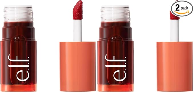 e.l.f. Sheer For It Blush Tint, Multi-Use, Long-Lasting Lip & Cheek Makeup, Creates A Natural Flush Finish, Vegan & Cruelty-Free, Orange Crush (Pack of 2)