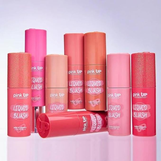 PINK UP | Liquid Blush | Long-Lasting Liquid Blush | Non-Greasy | Highly Pigmented | Suitable for All Skin Types | Matte Colors | Subtle Shimmer Highlights | Shade: Pink Cheeks| 6ml | Model PKLB08