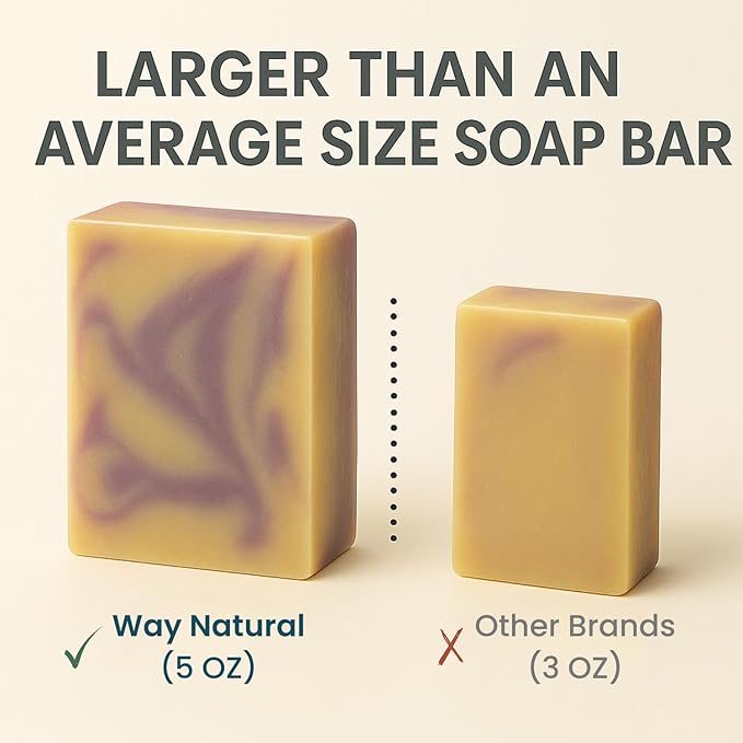 Goat Milk Soap Bar Variety 3-Pack (5oz Bars) - Natural, Handmade, Gentle - Cold Process Goat Soap for Hands & Body, Women & Men, No Dyes, USA Made - Lavender, Cherry Almond, Honey Oatmeal