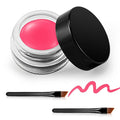 Erinde Coral Pink Gel Eyeliner, Waterproof Cream Eyeliner Gel Pot, High-Intensity Pigments Long Lasting Smudge Proof Eye Liner Eyebrow Makeup, Waterline Matte Eye Liner with 2PCS Brushes, B14