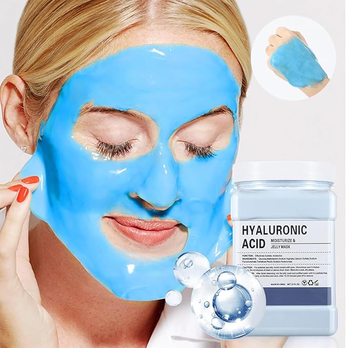 Jelly Masks for Facials Professional,Jelly Face Mask Skincare Hydrating,Jelly Masks Powder for Face Moisturizing,Smoothing,Deep Cleaning,Oil Contral,for All the Skin 23 Fl Oz(Hyaluronic Acid)