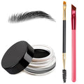 3 IN 1 Eyebrow Gel Kit With 2 Eyebrow Brushs,【High Pigment】,【Waterproof】,【Long Wearing】, Eyebrow Pomade For All Skin Tones, #11 granite