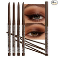 4Pcs Retractable Creamy Eyeliner & Eyeshadow Sticks for Women, Black White Brown Blue Purple Green Gray Colors, Ultra Pigmented Eye Pencils, Matte Satin Finish,Vegan (4 Pcs: 03# Dark Brown)