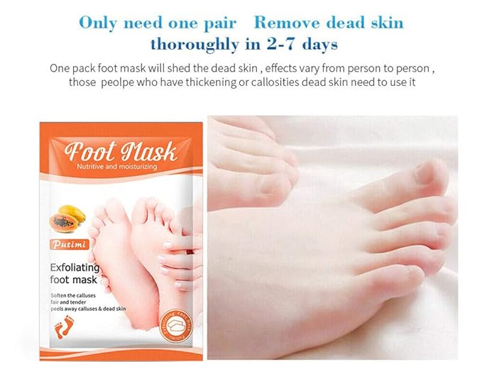 Magik Foot Peeling Mask Baby Soft Cracked Heels Remove Dead Skin Calluses (Avocado, 4 Pairs)