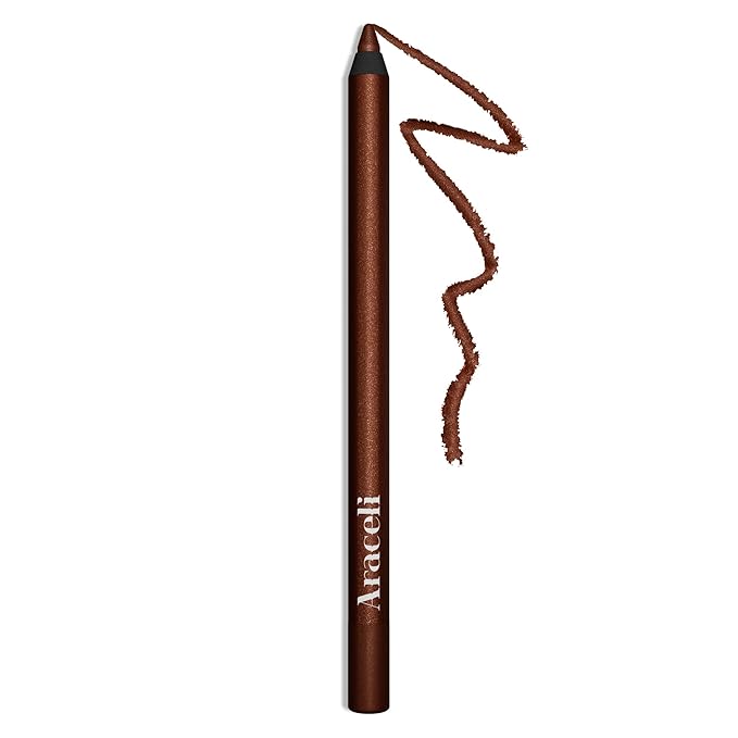 Araceli Beauty Gel Pencil Eyeliner - Water Resistant, Long-Lasting, Smudge-Proof Creamy Formula for Precision Lining - Hypoallergenic, Bold Eyeliner Gel Pencil - Safe for Sensitive Eyes (Cinnamon)