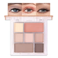 AMY'S DIARY 9-Color Soft Nude Matte Eyeshadow Palette, Peach Brown Neutral Shades for Natural Daily Makeup, Blendable Long-Lasting Highly Pigmented Eye Shadow for Work, School & Soft Glam Looks