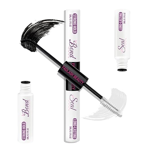 Lash Glue DIY Lash Cluster Glue for Lashes Clusters Latex-Free Waterproof Latex-Free Eyelash Glue 10ml for Self-Application at Home 2-in-1 Lash Bond and Seal Long-Lasting 48-72H