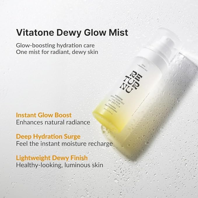 Vitatone Dewy Glow Facial Mist, Ultra-Fine Hydrating Milky Mist to Comfort Skin, Enhance Radiance & Help Support the Skin’s Moisture Barrier, Vegan Korean Skincare (2.70 fl. oz)