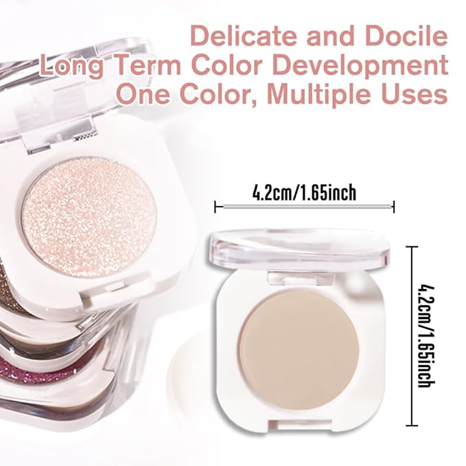 Light Nude Single Matte Eyeshadows Makeup, Neutral Powde Eye Shadow for Women, Skin Singles Matte Eyeshadow Palette Pigmented Waterproof, sombras para ojos, Blendable, Vegan & Cruelty-Free 06